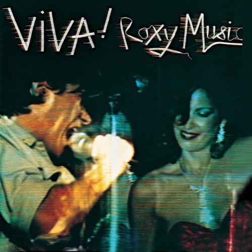 Roxy Music “Viva!” album cover with blurred images of two people.