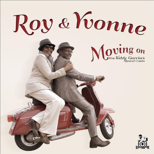 CD cover: Roy & Yvonne on a vintage scooter, smiling.