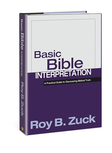 Purple book cover with white text: "Basic Bible Interpretation" by Roy B. Zuck.