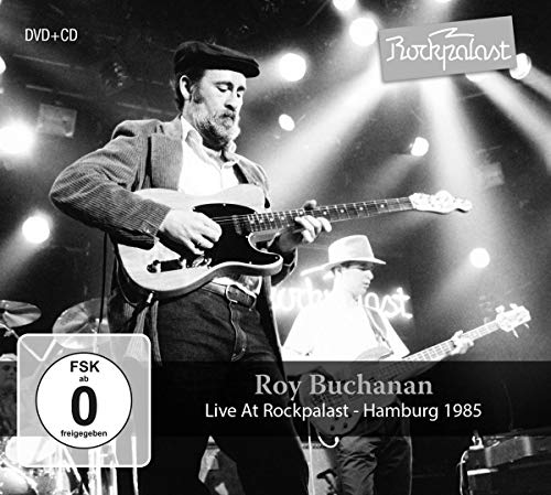 Black and white album cover featuring guitarist Roy Buchanan performing live.