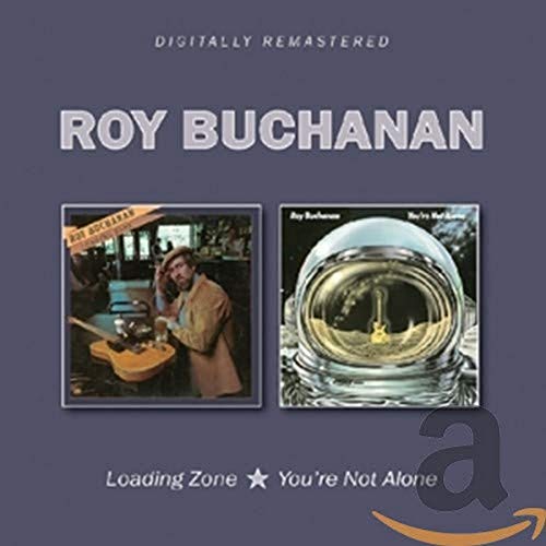 Roy Buchanan CD cover with musician portrait and abstract space imagery.