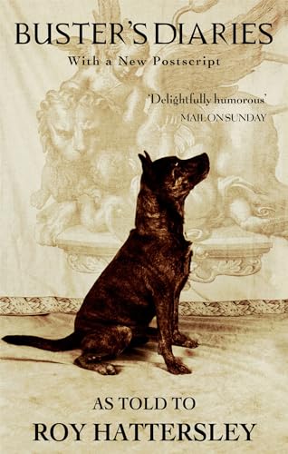 Book cover featuring a brown dog sitting before a classical sculpture.