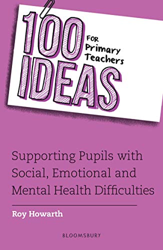 Book cover: "100 Ideas for Primary Teachers" with purple and white design.