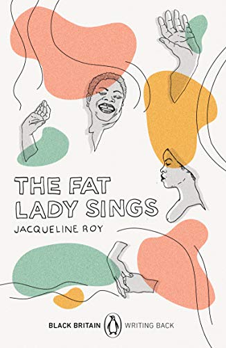 Book cover with abstract line art of faces and the title "The Fat Lady Sings.