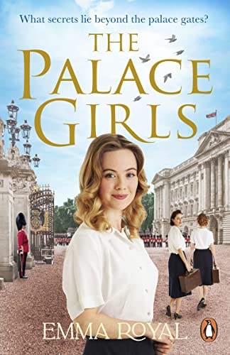 Book cover featuring a woman in front of Buckingham Palace.
