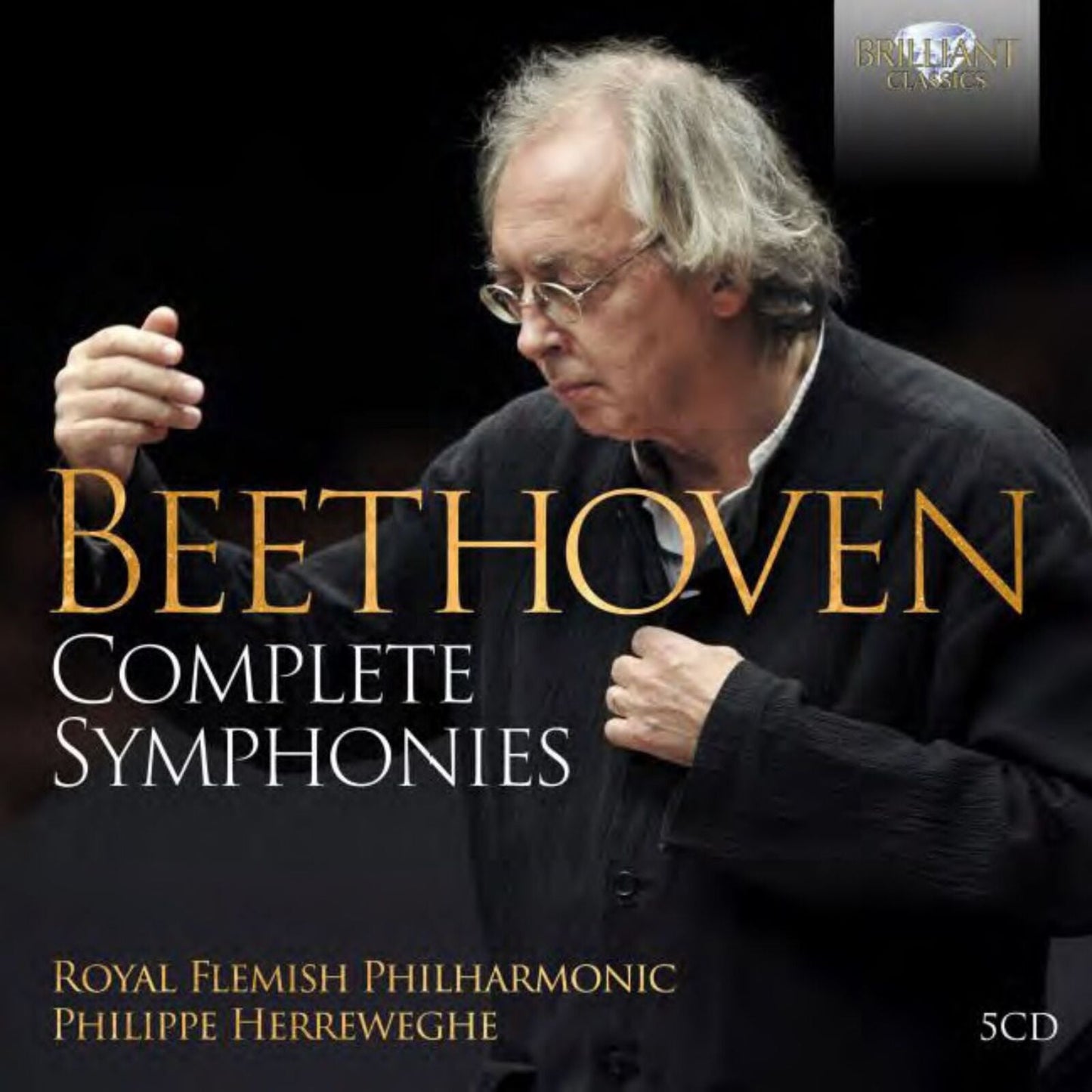 CD cover featuring conductor Philippe Herreweghe and "Beethoven Complete Symphonies" text.