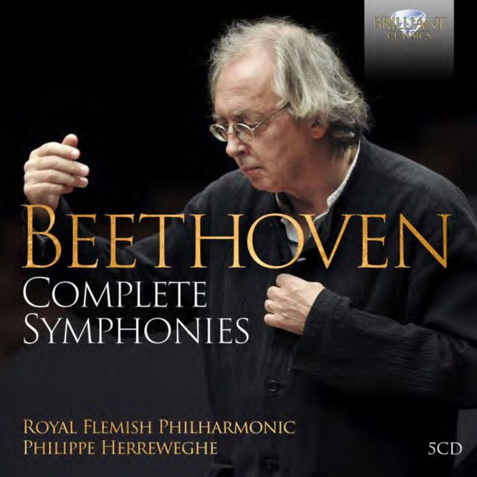 CD cover featuring conductor Philippe Herreweghe and "Beethoven Complete Symphonies" text.
