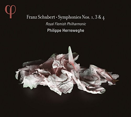 CD cover for Schubert symphonies featuring a ruffled, pale flower.