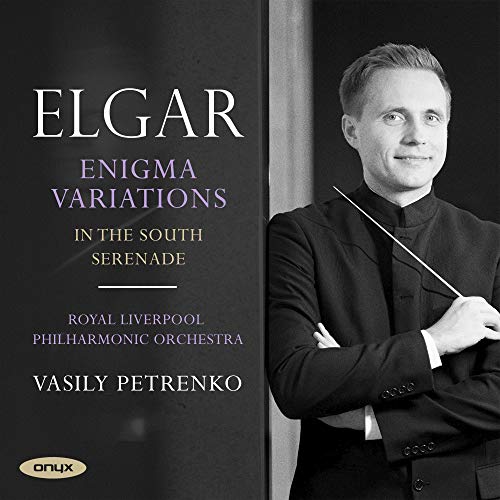 CD cover featuring conductor Vasily Petrenko and text “Elgar Enigma Variations”.
