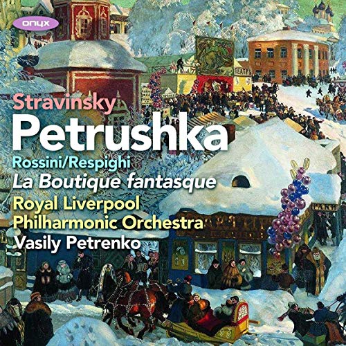 CD cover depicting a snowy Russian town scene with figures and text.