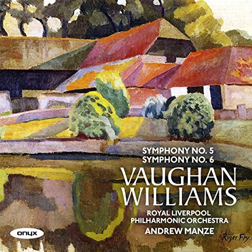 CD cover: Painting of rooftops and trees, text “Vaughan Williams” and orchestra name.