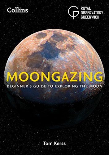Book cover: “Moongazing” with a detailed image of the Moon.