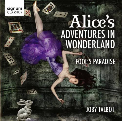CD cover for “Alice’s Adventures in Wonderland” featuring a ballerina and cards.