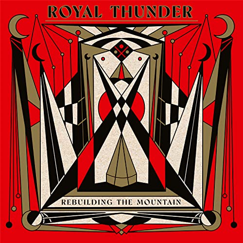 Royal Thunder album cover, geometric design with red, black, and beige tones.