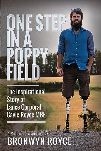 Book cover featuring Cayle Royce, a veteran with prosthetic legs.