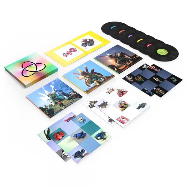 Röyksopp Profound Mysteries vinyl box set with multiple records, art prints, and illustrated sleeves.