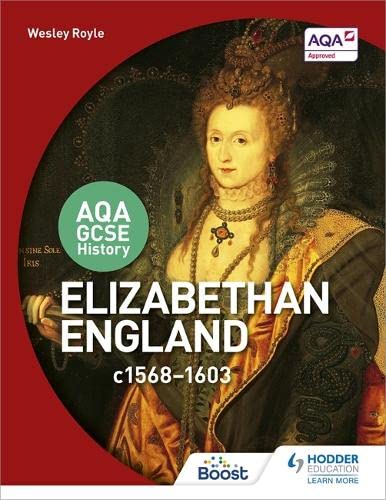 AQA GCSE History textbook cover featuring a portrait of Queen Elizabeth I.