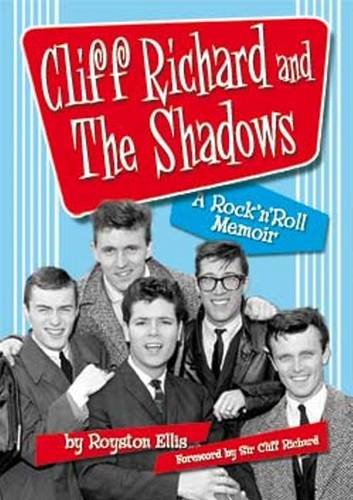 Book cover featuring a black and white photo of Cliff Richard and The Shadows.