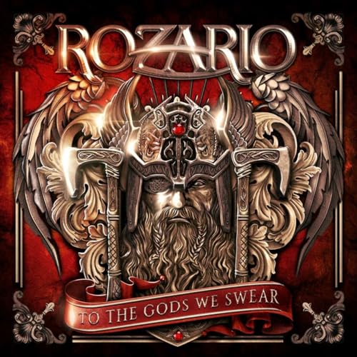 Rozario album cover: Viking warrior with ornate helmet and wings.