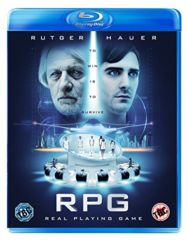 Blu-ray cover for the film RPG featuring two men's faces and futuristic gaming pods.