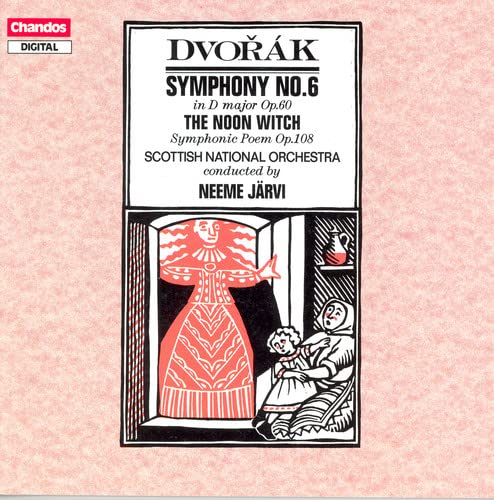 CD cover for Dvorak’s Symphony No. 6 and The Noon Witch, illustration.
