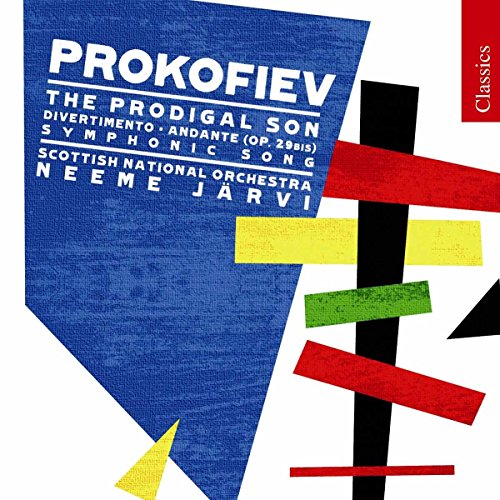CD cover for Prokofiev’s “The Prodigal Son” with abstract colorful shapes.
