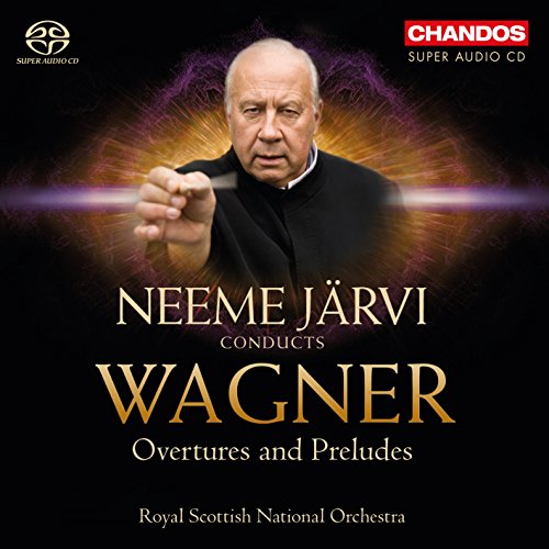 CD cover featuring conductor Neeme Järvi with "Wagner: Overtures and Preludes" text.