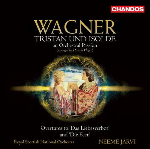 CD cover for Wagner’s “Tristan Und Isolde” featuring a romantic couple.