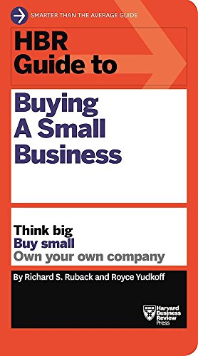 HBR Guide to Buying a Small Business book cover, orange and white.