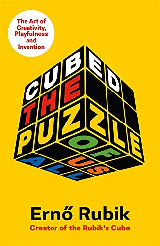 Book cover featuring a colorful, angled Rubik's Cube with text.