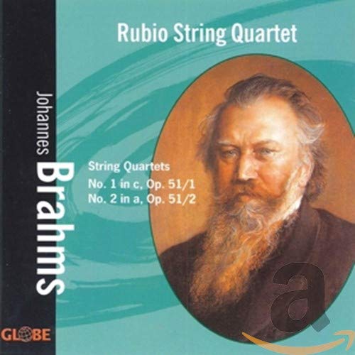 CD cover featuring portrait of Johannes Brahms and text details.