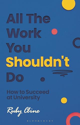 Book cover: "All The Work You Shouldn't Do" by Ruby Cline, blue background.