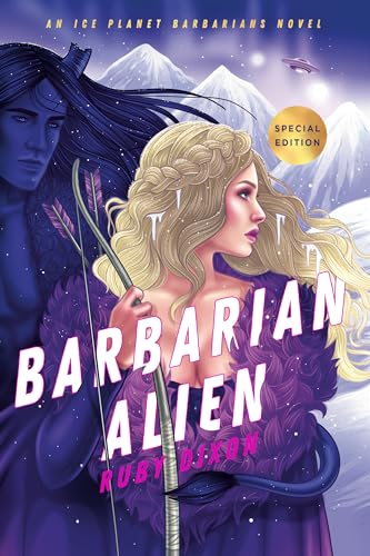 Book cover: two fair-skinned women with bows on a snowy, alien landscape.