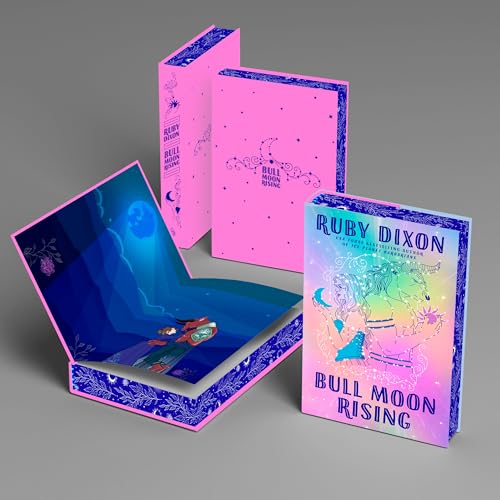 Book set of Bull Moon Rising featuring a holographic cover and illustrated interior scene.