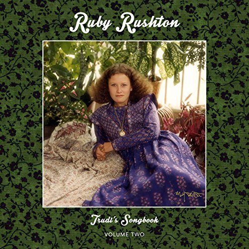 CD cover: woman in blue dress, floral background, "Trudi's Songbook.