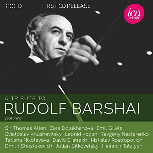 CD cover featuring a black and white portrait of conductor Rudolf Barshai.