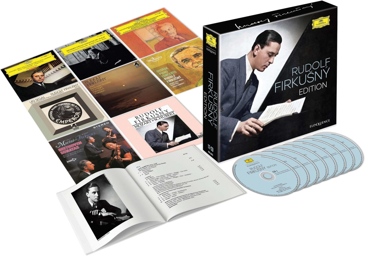CD box set featuring pianist Rudolf Firkusny and album covers.
