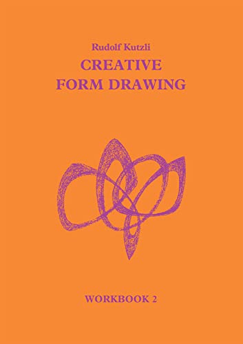 Orange workbook cover with purple abstract drawing and text: "Creative Form Drawing.