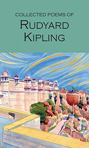 Book cover for Collected Poems of Rudyard Kipling with a watercolor illustration of a palace.