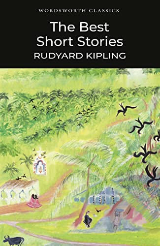 Book cover for The Best Short Stories by Rudyard Kipling with a jungle illustration.