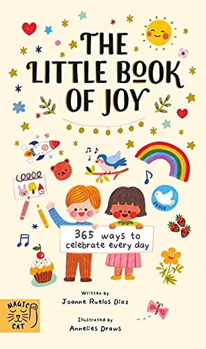 Book cover for The Little Book of Joy with colorful illustrations of happy children.