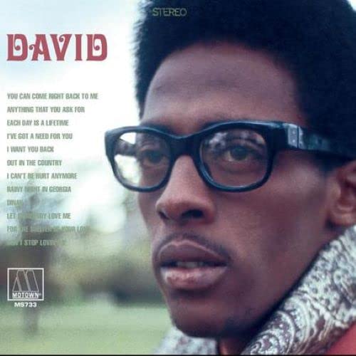 CD cover featuring David Ruffin in glasses, with tracklist details.