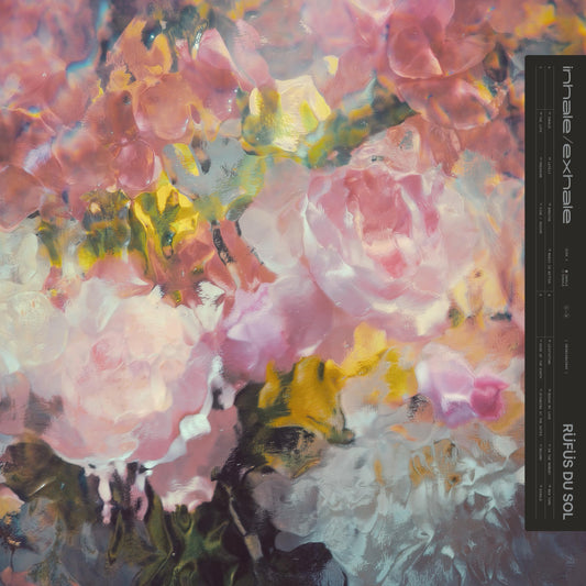 RÜFÜS DU SOL album cover: abstract pink and yellow floral painting.