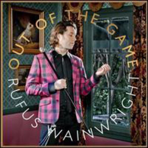 Rufus Wainwright album cover, featuring him in a pink plaid jacket.