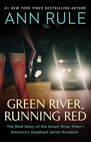 Book cover: woman in red stockings, dark background, car headlights.