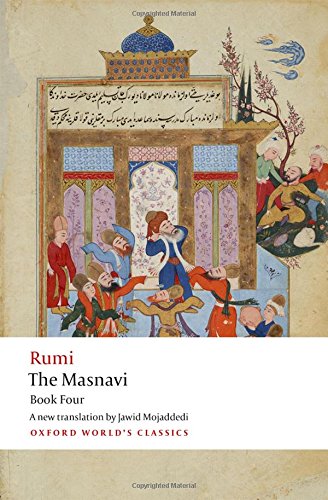 Book cover featuring a traditional Persian miniature painting of figures and text in Arabic.
