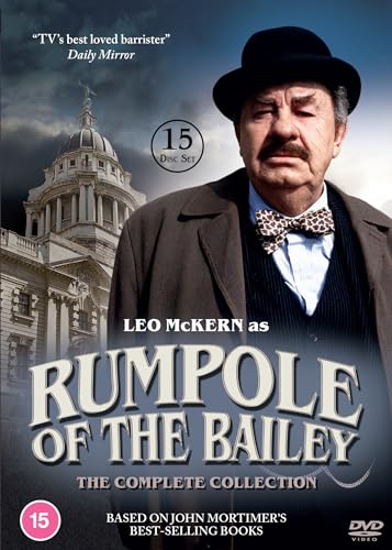 DVD cover featuring Leo McKern as Rumpole with the Old Bailey building in background.