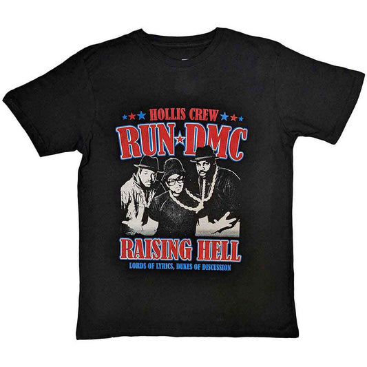 Run DMC t-shirt, medium size, featuring Americana-style "Raising Hell" artwork.