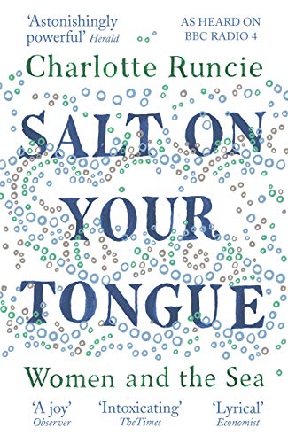 Book cover for Salt On Your Tongue by Charlotte Runcie with blue bubble patterns.