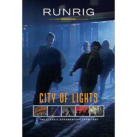 Runrig "City Of Lights" DVD cover with band members in blue tones.